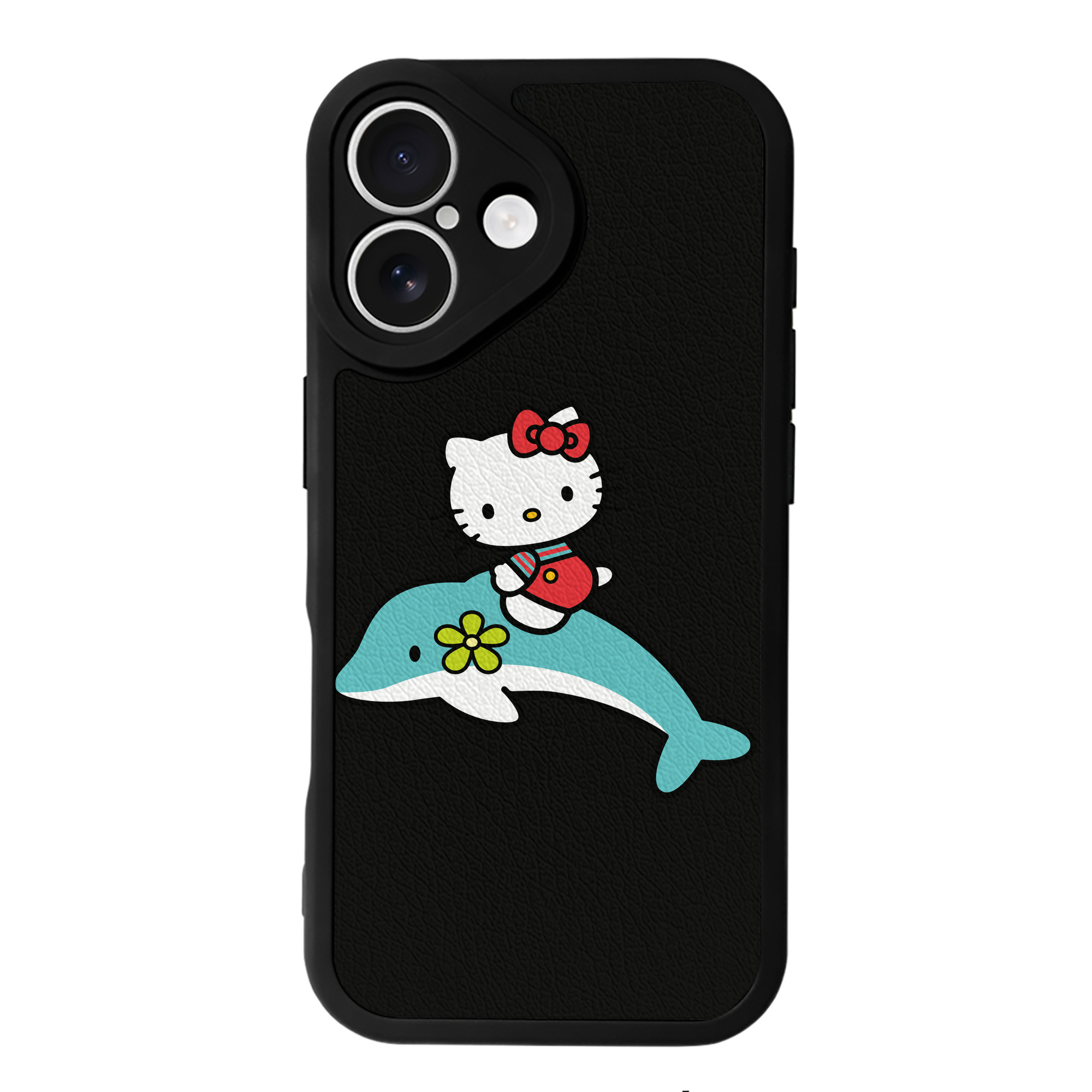 （画像用） Hello Kitty ハローキティ 【iPhone 16シリーズ対応】シリコンスマホケース（レザー調） 材質：シリコン